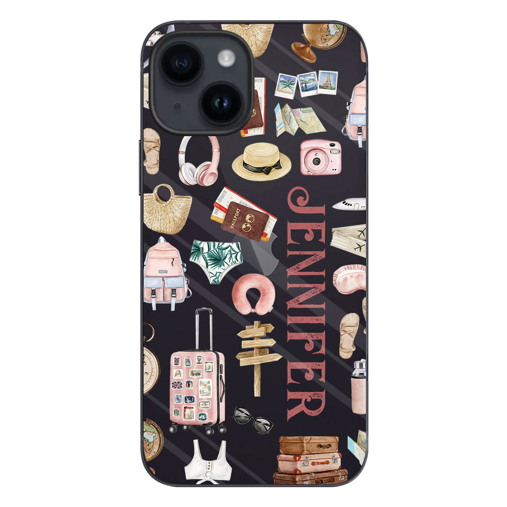 Just A Girl Who Loves Traveling - Personalized Travelling Clear Phone Case