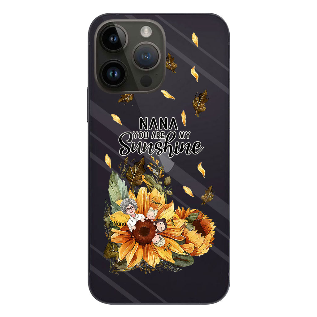Nana You Are My Sunshine - Personalized Grandma Clear Phone Case