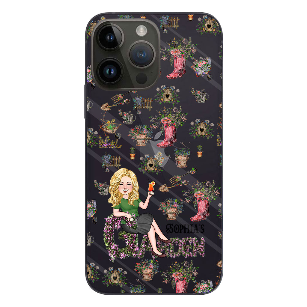 And Into The Garden I go - Personalized Gardening Clear Phone Case